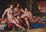 Hendrick Goltzius Lot and his daughters. Germany oil painting artist